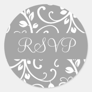 Rond Sticker à enveloppe de vigne florale RSVP
