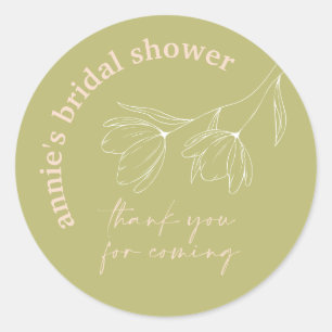 Rond Sticker à Fête des mariées florale A115