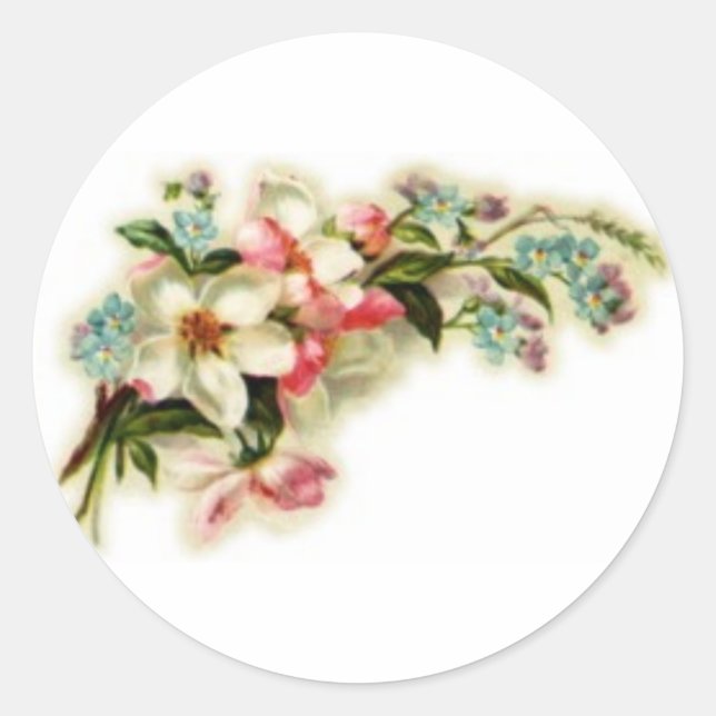 Rond Sticker à fleurs 1 (Devant)