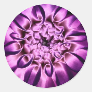 Rond Sticker à fleurs violettes