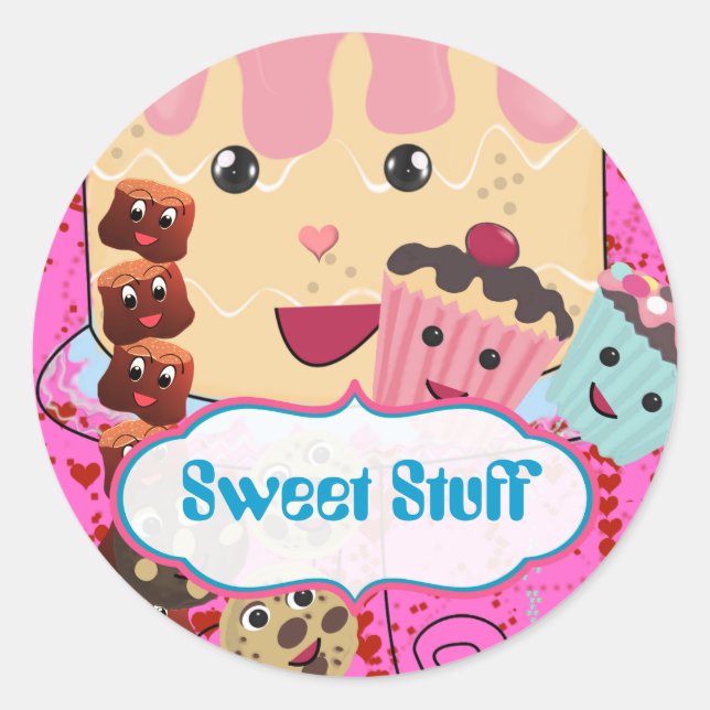 Rond Sticker à gâteau à sucré (Devant)
