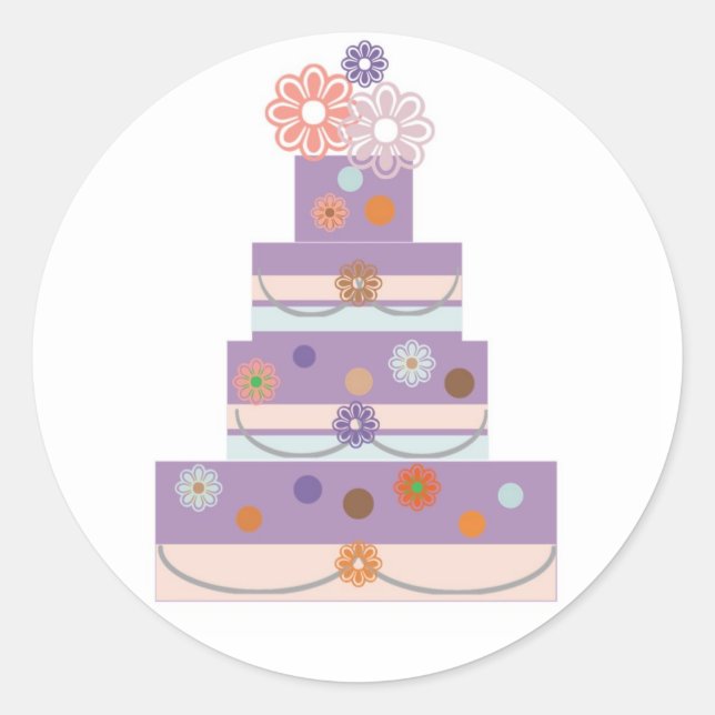 ROND STICKER À GÂTEAU MULTI PURPLE (Devant)