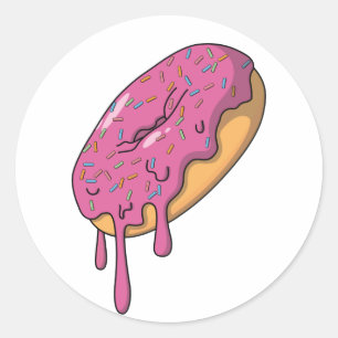 Rond Sticker à goutte de Donut