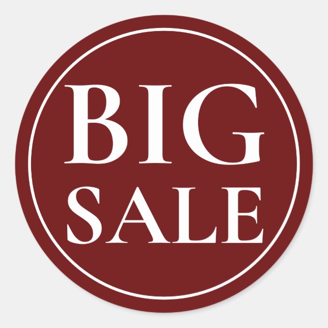Rond Sticker à grande vente (Devant)