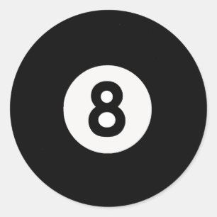 Rond Sticker à huit balles