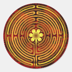 Rond Sticker à incendie Chartres Labyrinth
