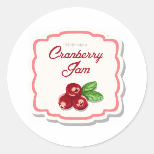 Rond Sticker à la confiture de canneberge