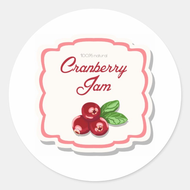 Rond Sticker à la confiture de canneberge (Devant)
