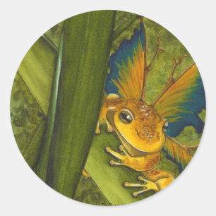 Rond Sticker à la fourrure de grenouille