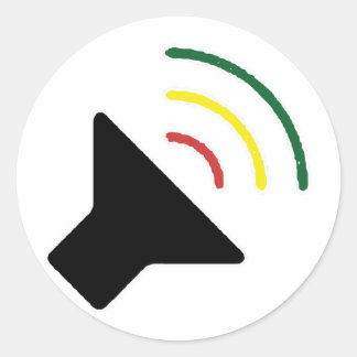 Rond Sticker à la loue de reggae