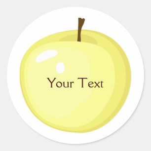 Rond Sticker à la pomme dorée