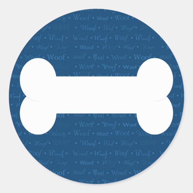 Rond Sticker à os de chien (Devant)