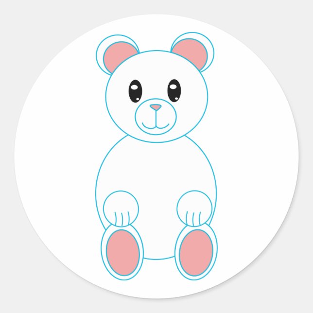 Rond Sticker à ours polaire (Devant)