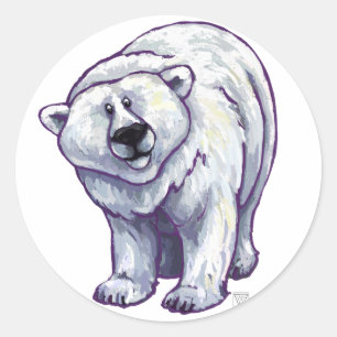 Rond Sticker à ours polaire