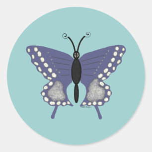 Rond Sticker à papillon Swallowtail
