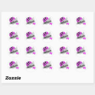 Rond Sticker à Pom-pom girl pour chevalets personnalis