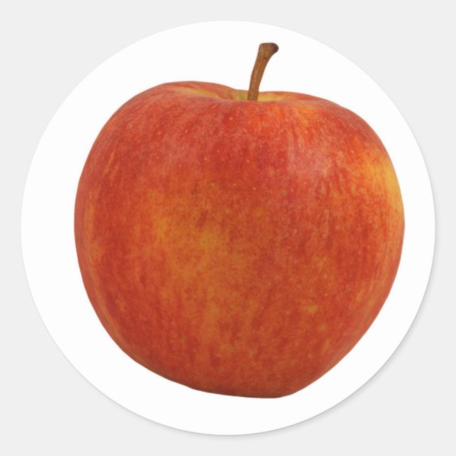 Rond Sticker à pomme rouge (Devant)