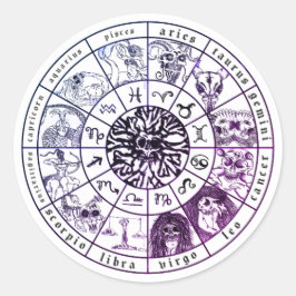 Rond Sticker à roulettes Zodiac