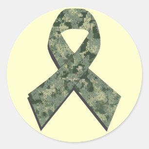 Rond Sticker à ruban Camouflage numérique