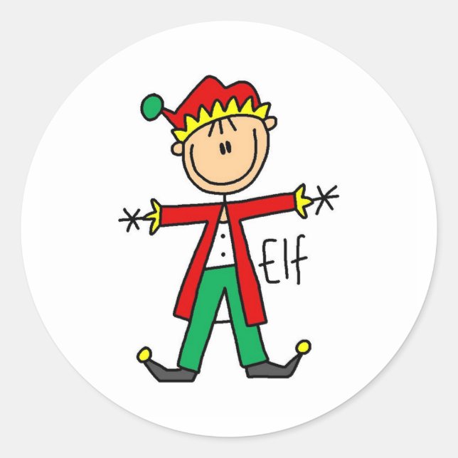 Rond Sticker à silex de Noël (Devant)