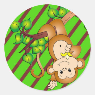 Rond Sticker à singe tournant
