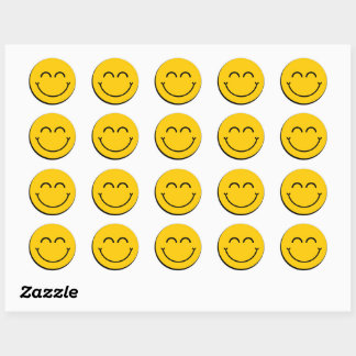 Rond Sticker à sourire tendance
