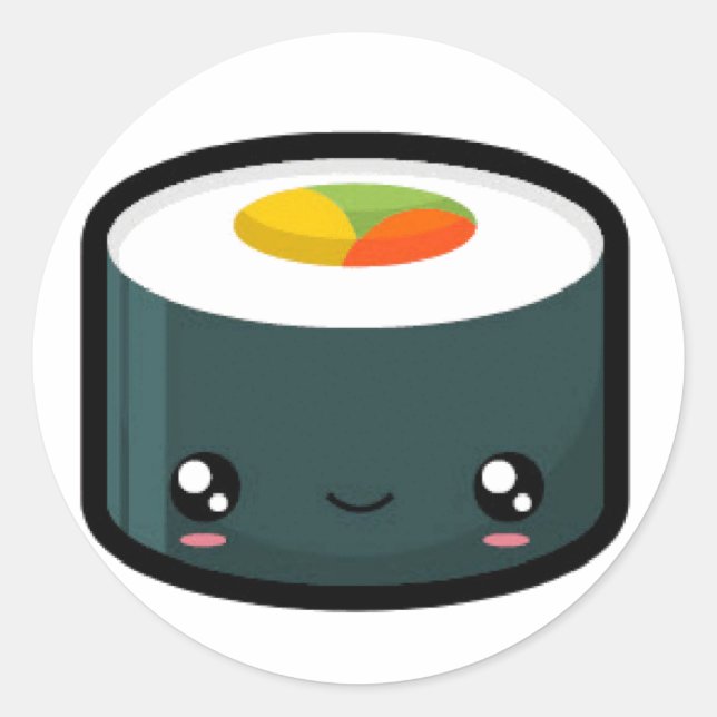 Rond Sticker à sushi californien (Devant)