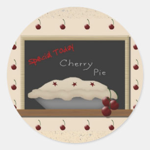 Rond Sticker à tarte cerise