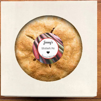 Rond Sticker à tarte Rhubarb fait maison