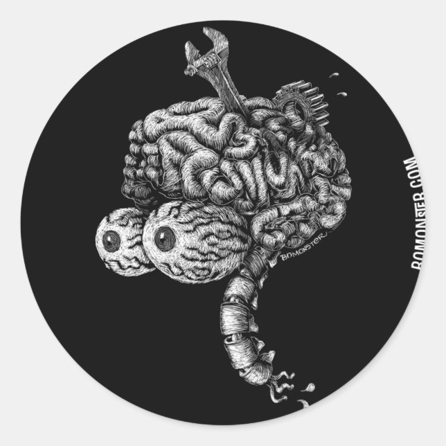 Rond Sticker à tête d'engrenage (Devant)