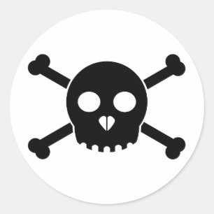 Rond Sticker à tête droite de Black Deth