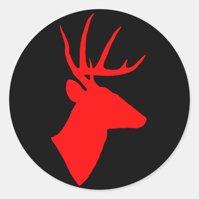 Rond Sticker à tête Red Deer (Devant)