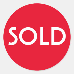 Rond Sticker à vendre rouge