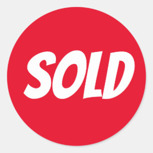Rond Sticker à vendre rouge