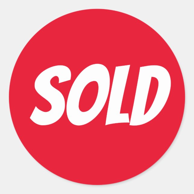 Rond Sticker à vendre rouge (Devant)