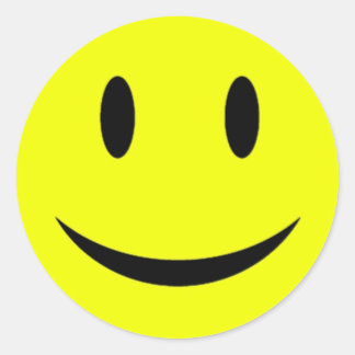 Rond Sticker à visage jaune