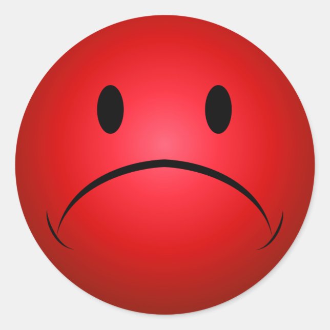 Rond Sticker à visage rouge givre (Devant)