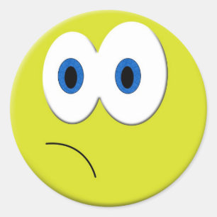 Rond Sticker à visage triste