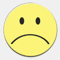 Sticker à visage triste