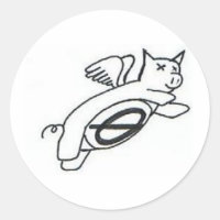 Sticker à vol de porcs
