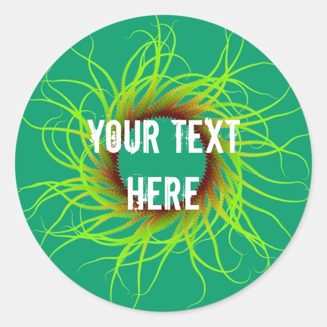 Rond Sticker Abstrait (Devant)