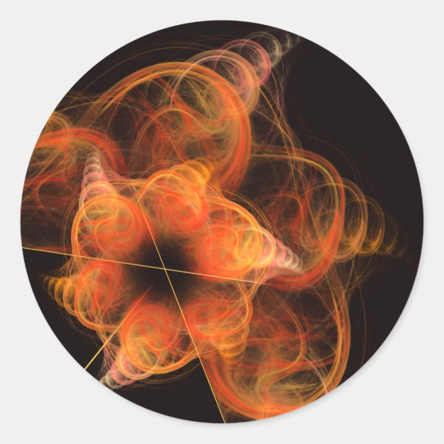 Rond Sticker Abstrait Art Round (Devant)