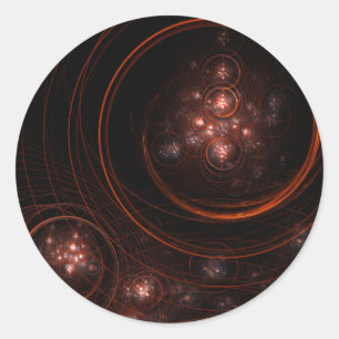 Rond Sticker Abstrait Art Round Starlight
