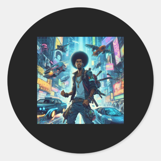 Rond Sticker Afro Revolution #5 (Devant)