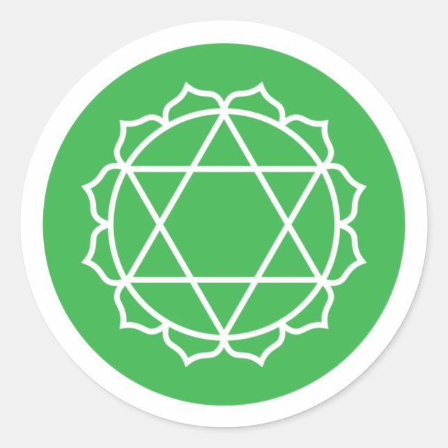 Rond Sticker Anahata Heart Chakra Classic Round (Devant)
