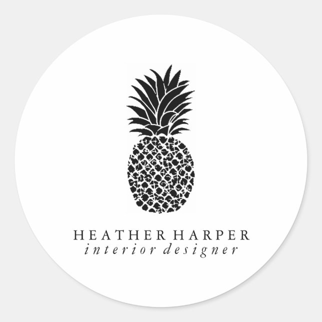 Rond Sticker - Ananas (Devant)