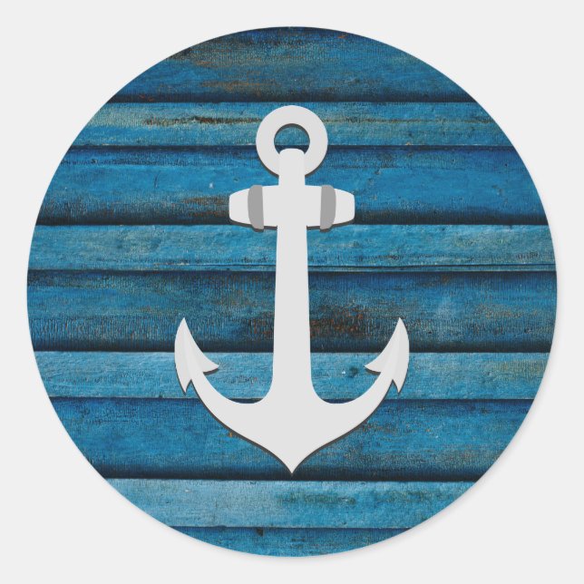 Rond Sticker Ancre nautique (Devant)