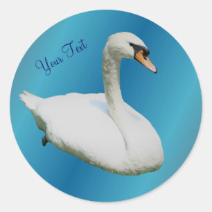Rond Sticker animal de cygne blanc de regal