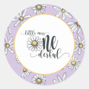 Rond Sticker Anniversaire Daisy - Little Miss ONEderful