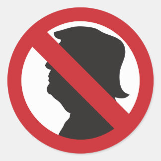 Rond Sticker Anti MAGA No Trump